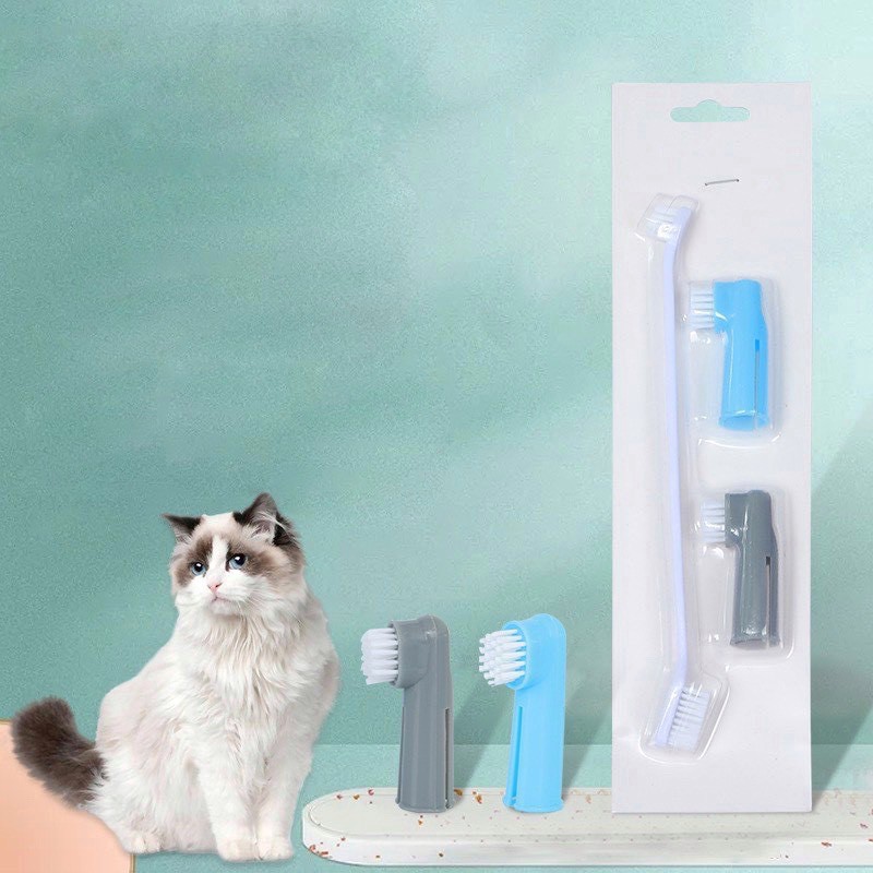 Bàn chải đánh răng chất liệu Silicon mềm mại an toàn cho thú cưng, bàn chải cho chó, bàn chải cho mèo