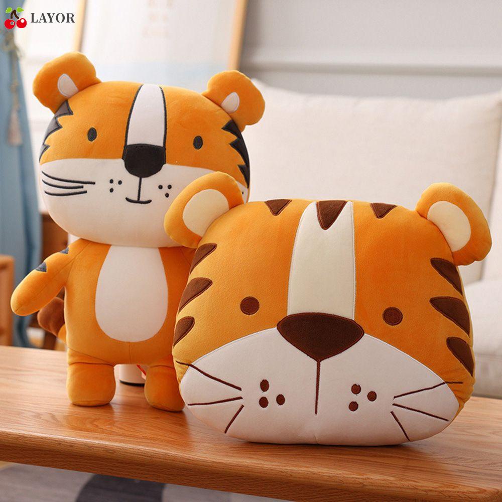 Đồ chơi thú nhồi bông hình con hổ mềm mại 23-43cm dành cho trang trí nhà cửa