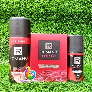 Combo khử mùi nam romano attitude: nước hoa/xịt khử mùi/lăn ngăn mùi