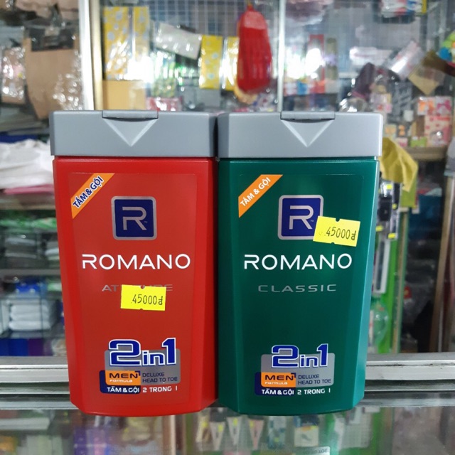 Sữa tắm / dầu gội /tắm gội Romano atitude 650g