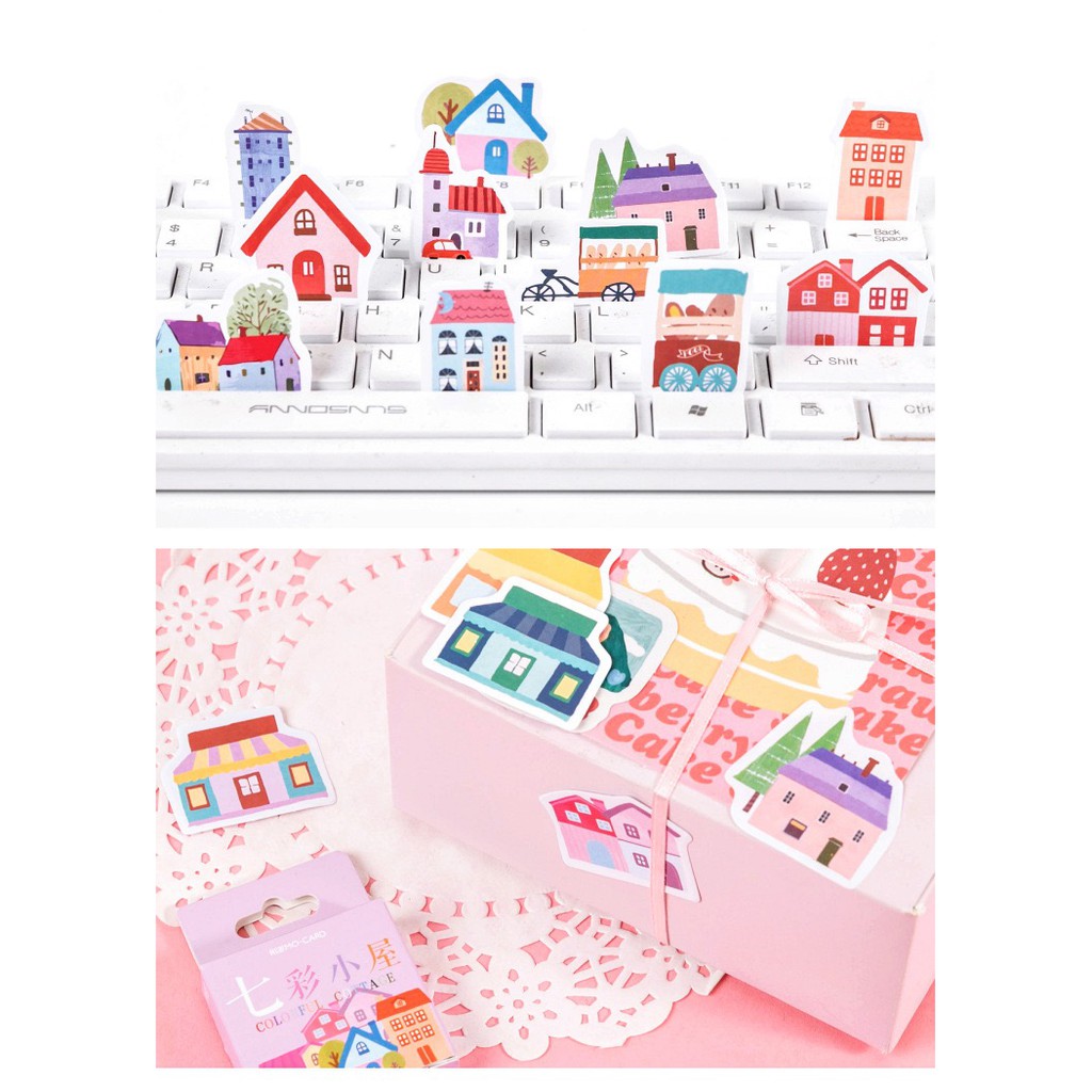 Bộ sticker/ Hình dán ngôi nhà nhiều kiểu dáng (45 Hình)