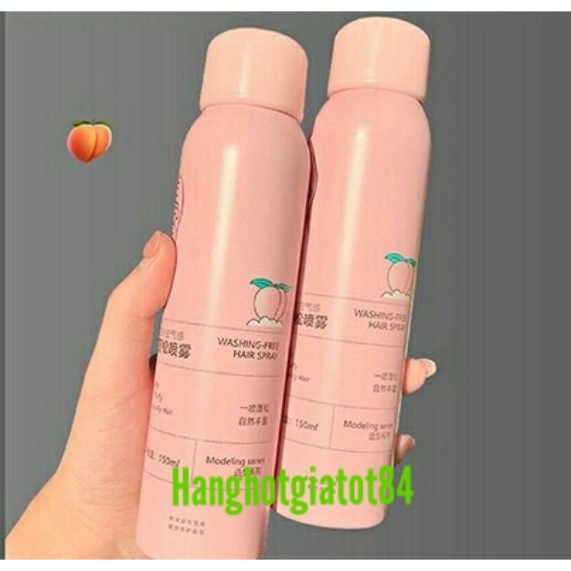 Bình Xịt Gội Đầu Khô VỊ ĐÀO 150ml Siêu Mượt, chống Bết Tóc