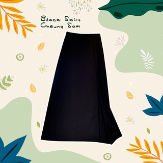 Váy đen dáng ôm xẻ tà Cheungsam Skirt
