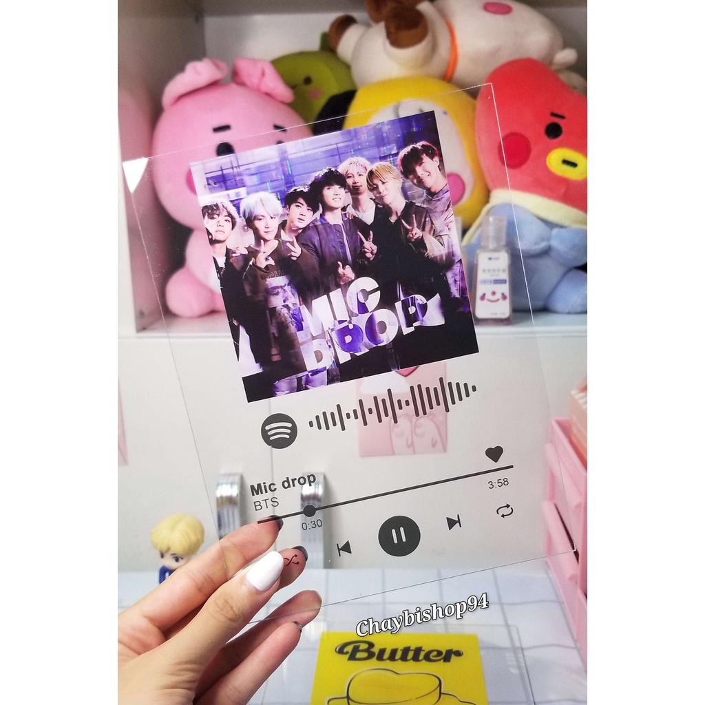 Khung ảnh mica Spotify phát nhạc BTS