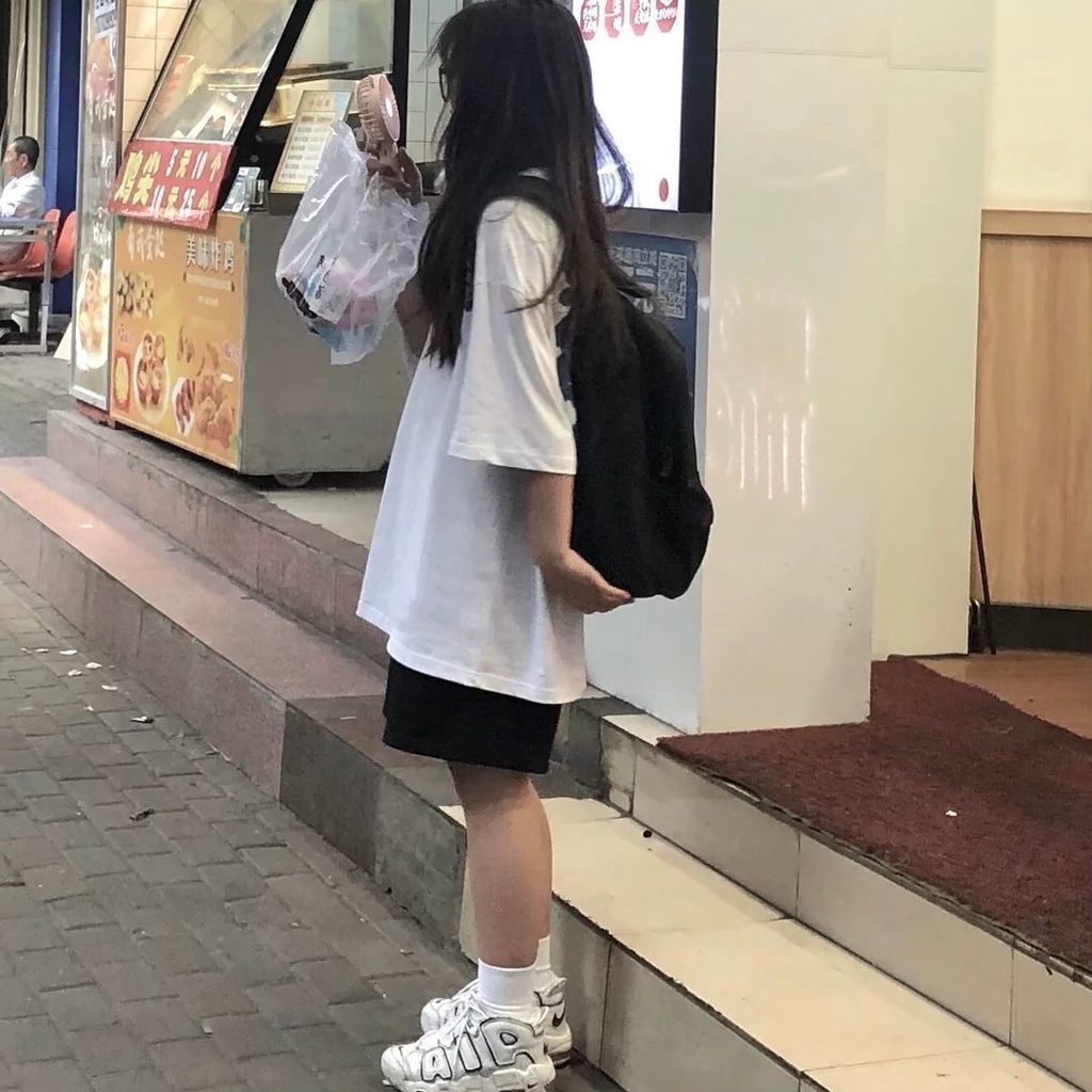 Áo Thun Tay Ngắn Dáng Rộng Chất Liệu Cotton In Họa Tiết Thời Trang Mùa Hè Hàn Quốc