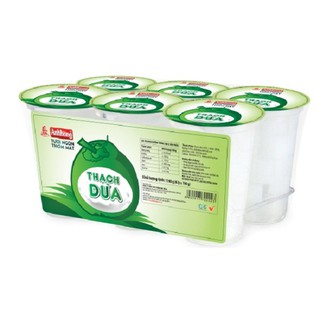 Lốc 6 Ly Thạch Dừa Ánh Hồng 1140g