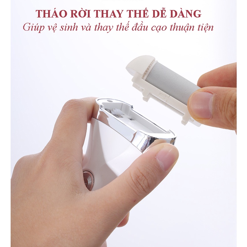 Máy Chà Gót Chân Cao Cấp, Dụng Cụ Chà Gót Chân Chuyên Dụng Tẩy Sạch Tế Bào Chết An Toàn Chống Nước Sạc USB