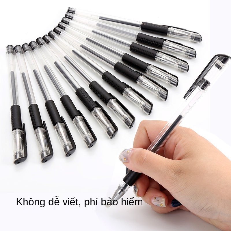 Bút gel 0.5 gạch đầu dòng bút ký carbon đen bút bi nước bút bi bán buôn màu xanh và đỏ văn phòng sinh viên