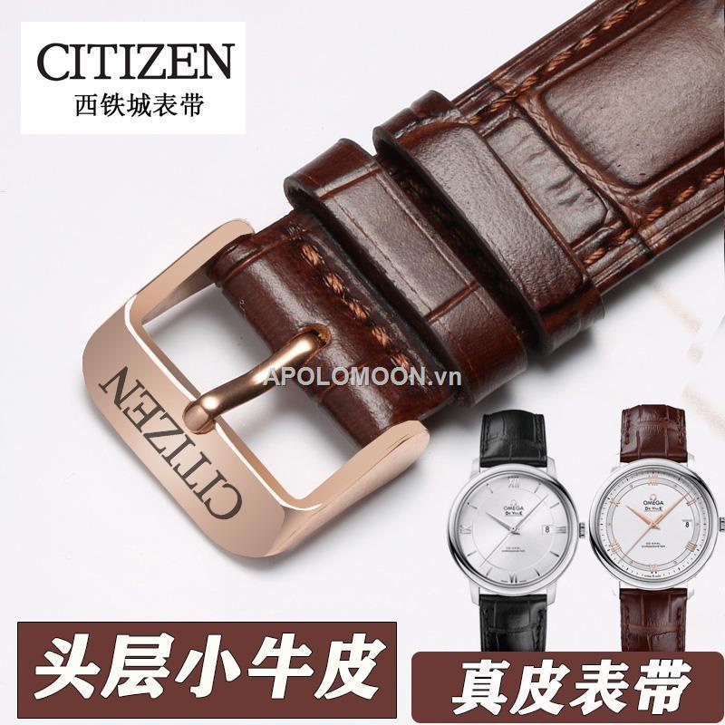 Đồng hồ cơ CITIZEN Citizen dây da bò có khóa cài thông dụng cho nam và nữ