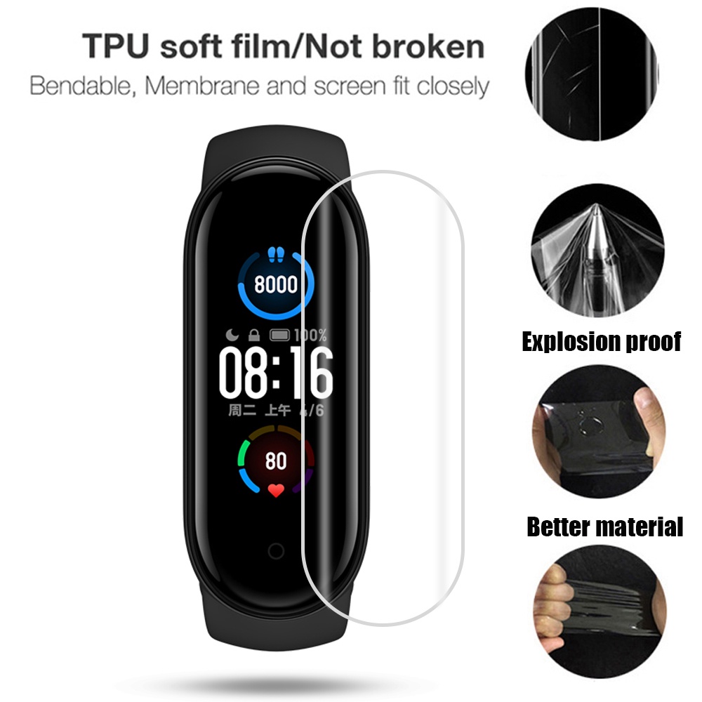 Ốp Bảo Vệ Màn Hình Đồng Hồ Thông Minh Xiaomi Mi Band 7 6 5 4 3