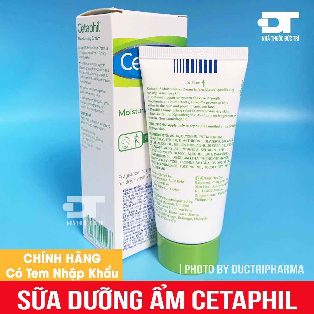 Kem Dưỡng Ẩm Cetaphil Làm Mềm Da Cho Mặt Và Toàn Thân Face & Body Moisturizing Cream 50g