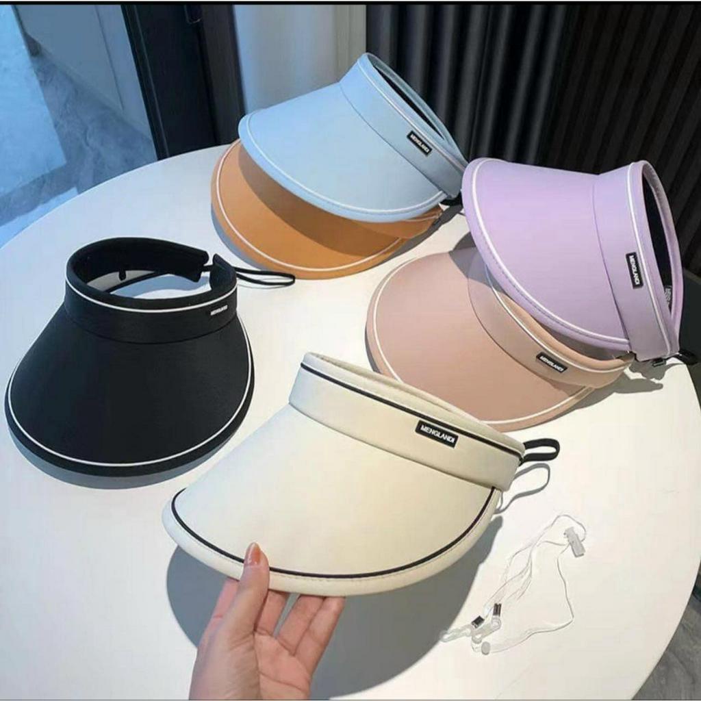 Mũ rộng vành thời trang KOMI nón nữ nửa đầu chống nắng chống UV năng động trẻ trung
