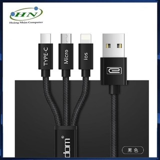 Cáp 3 đầu lightning/micro/typec EARLDOM IMC-015 1.2M