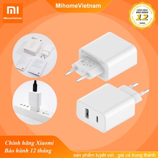 Cốc sạc nhanh 33W Xiaomi AD332EU (1A1C) bản Quốc tế chân tròn