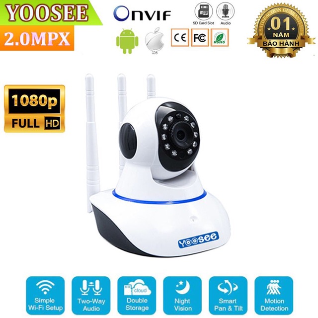 Camera Yoosee 3 Angten độ nét Full HD 1080