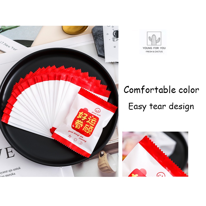 100 Túi đựng bánh quy hình hoạt hình dễ thương với 4 phong cách và thiết kế 7*10cm