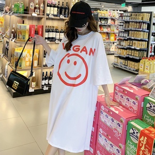 Váy Suông Form Rộng Nữ In Hình Mặt Cười Cute Chất Liệu Mềm Mát  Năng Nộng Thanh Lịch TTDS0012
