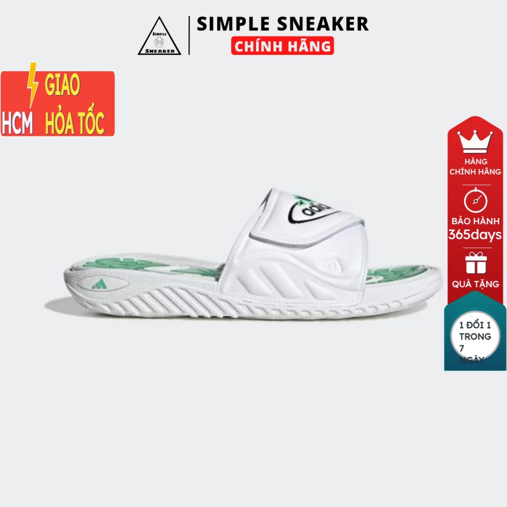 Dép Adidas Massage🔴CHÍNH HÃNG🔴Dép Adidas Reptossage White Green  - Simple Sneaker