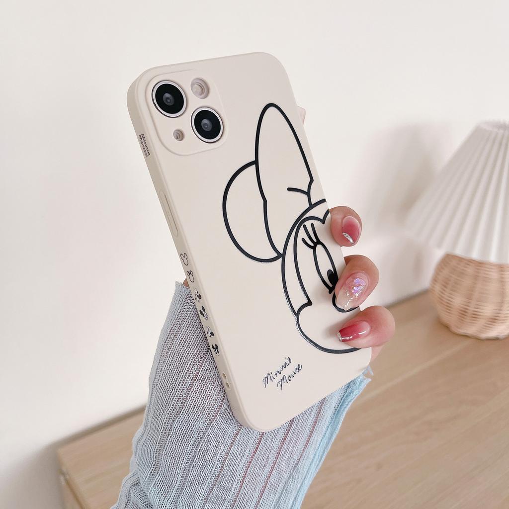 Ốp Điện Thoại In Hình Chuột Mickey Minnie Cho iPhone 13promax 12 11 7Plus X XR XSMax 8 7