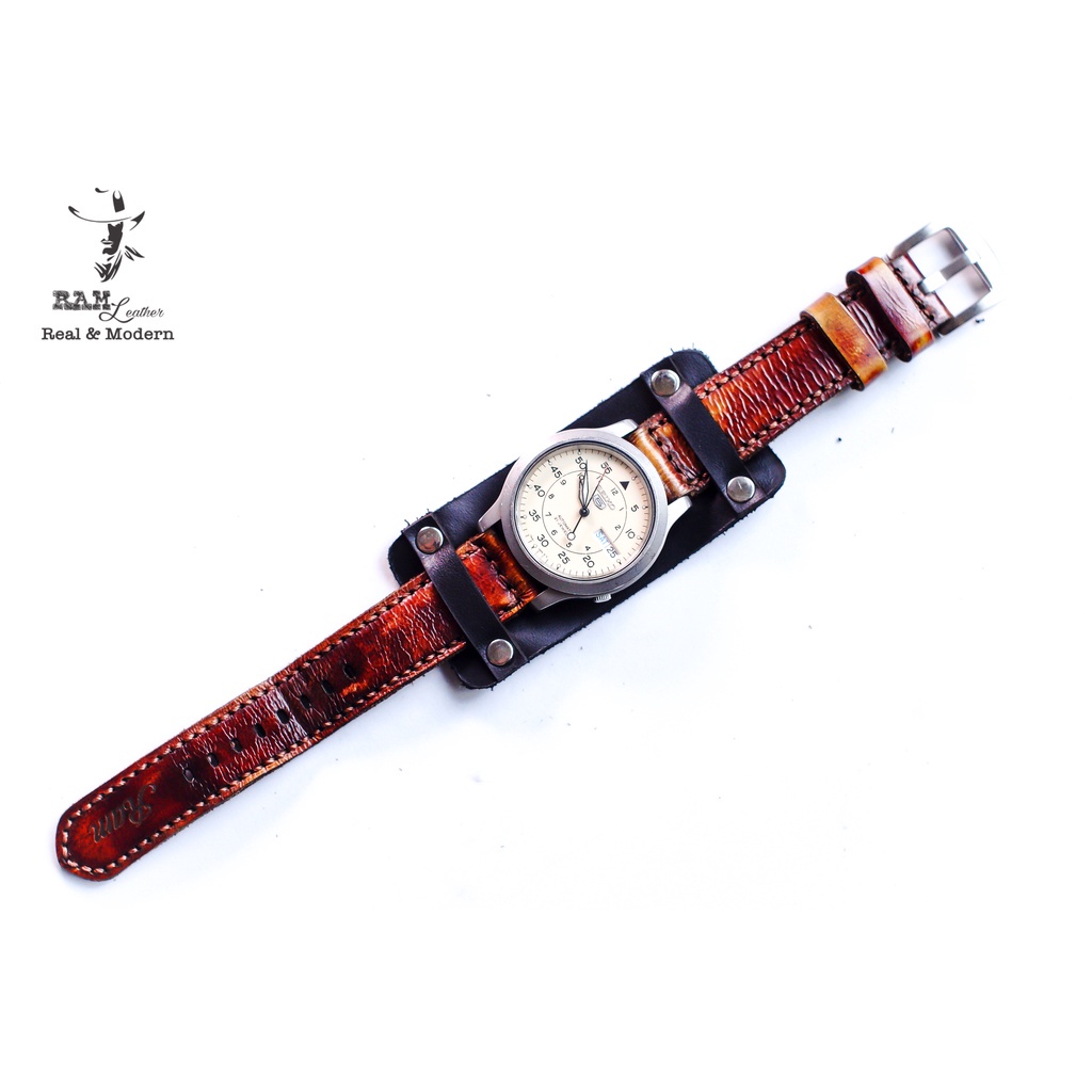 Tâm Lót Bundstrap Da Bò Đen B5 - Ram Leatehr