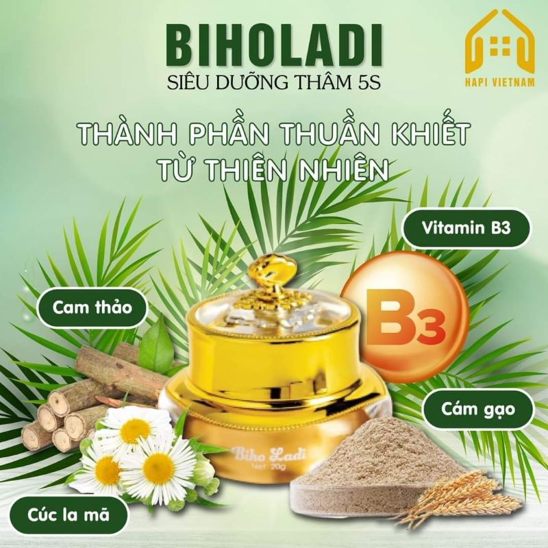 Combo 5 hộp Siêu dưỡng thâm 5s BIHO LADI Giá sỉ Biho Lady