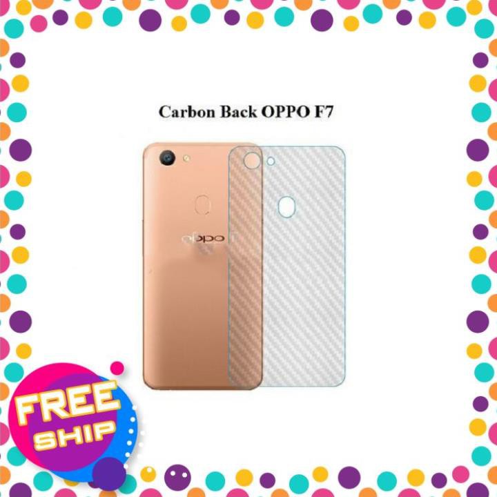 [Rẻ]  OPPO F7 MIẾNG DÁN MẶT LƯNG VÂN CARBON -đẹp