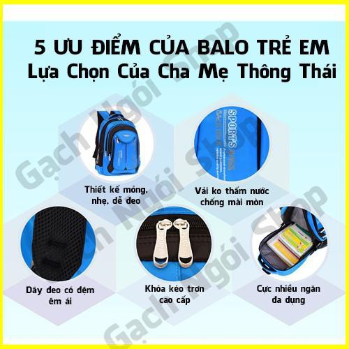 Balo Học Sinh Tiểu Học Cấp 1, Cặp Cho Bé Trai Bé Gái Nam Nữ Thời Trang Đi Học Đựng Đồ Dung Tích Lớn Gạch Ngói Shop