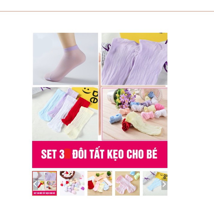 Set 5 Đôi Tất Kẹo Cho Bé ( Tất da chân cho bé sơ sinh)