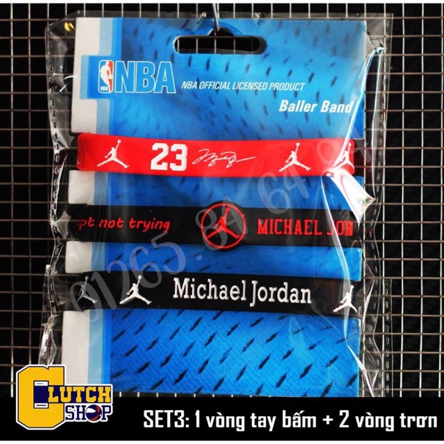 Set 3 vòng tay bóng rổ NBA