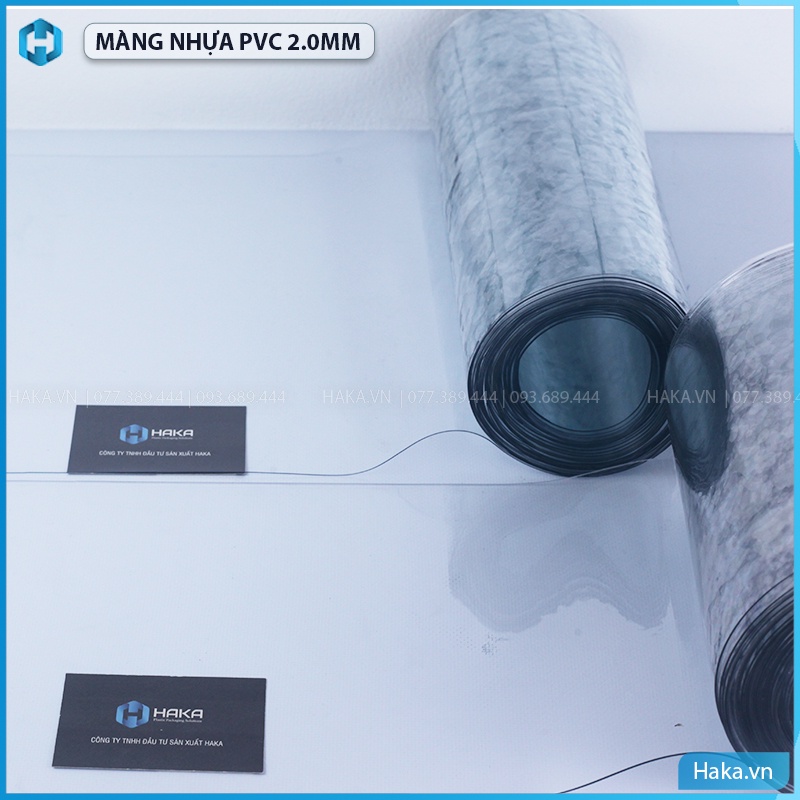 Tấm nhựa trong dày 2.0mm khổ rộng, dùng làm đệm lót trải bàn, mô hình, sản phẩm thương hiệu Haka