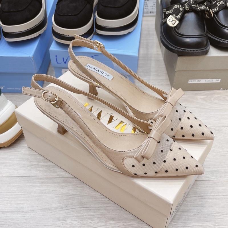 Sandal cao gót lứoi bi hàng cao cấp fullbox