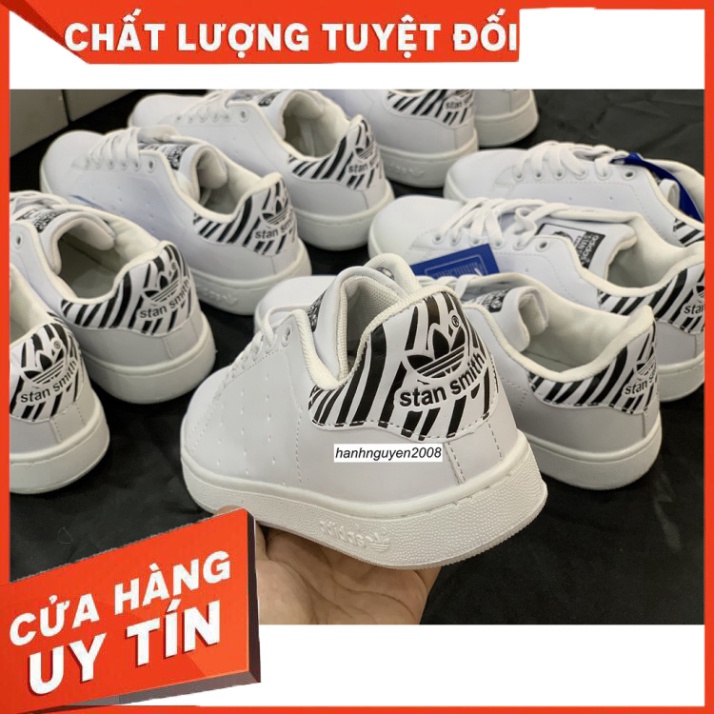( kéo phải xem video - giầy fullbox + giấy gói ) Giầy Stan Smith ngựa vằn - Hàng nhập khẩu