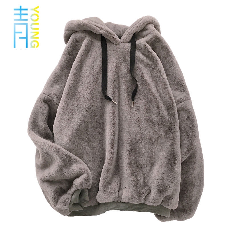 Áo sweater lót nhung dài tay phong cách thu đông dành cho nữ