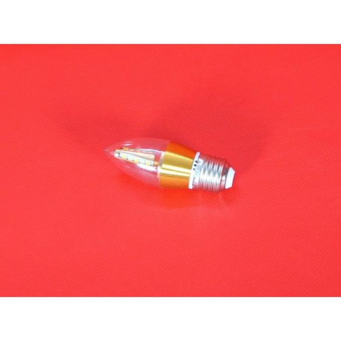 Bộ 5 bóng đèn LED C35 4W hình quả nhót viền vàng đui E27