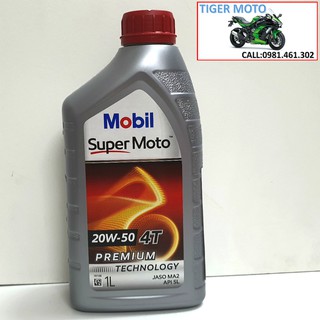 Nhớt xe số mobil super moto 20w50 - nhập khẩu singapore