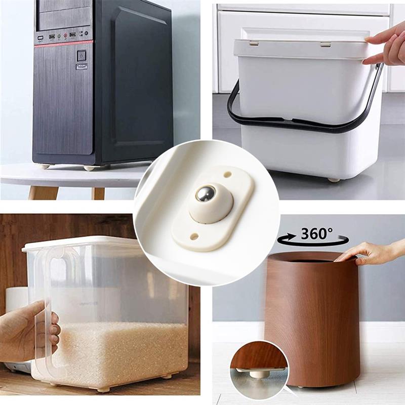 Set 4 Bánh Xe Mini Xoay 360 Độ Cho Đồ Nội Thất° Ròng Rọc Xoay