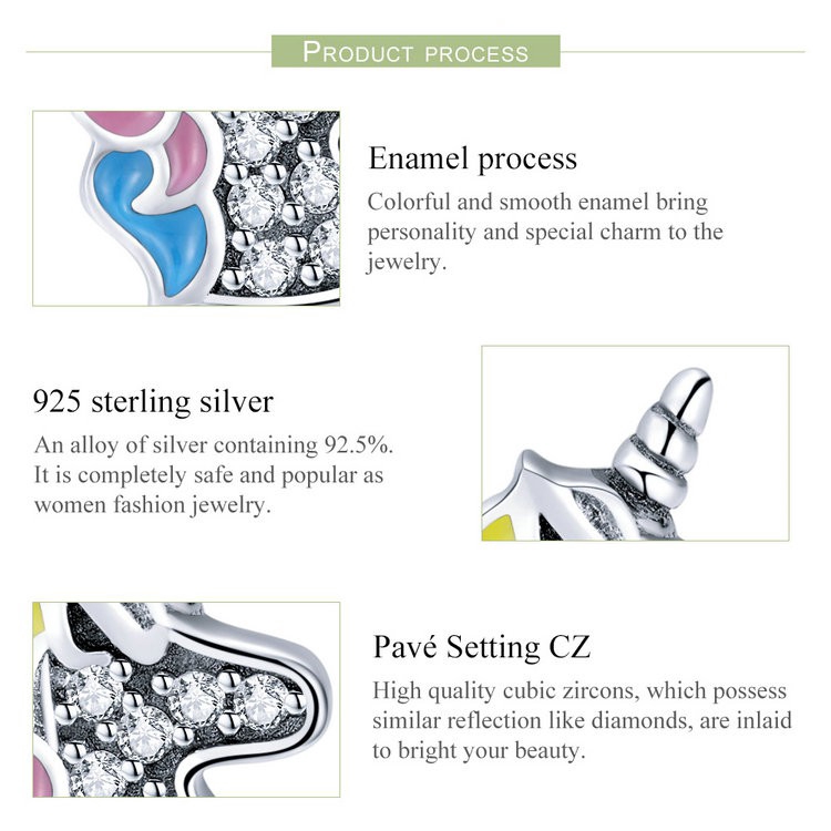 Khuyên tai Bamoer bằng bạc hình kỳ lân thời trang xinh xắn