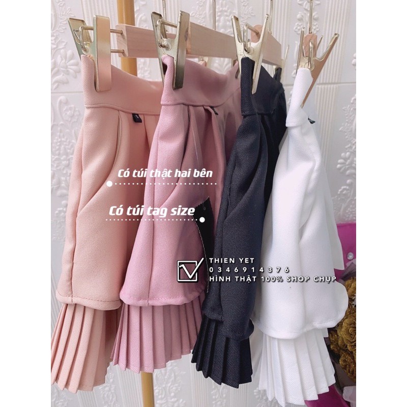 Chân váy xếp ly tầng kèm ảnh thật | BigBuy360 - bigbuy360.vn