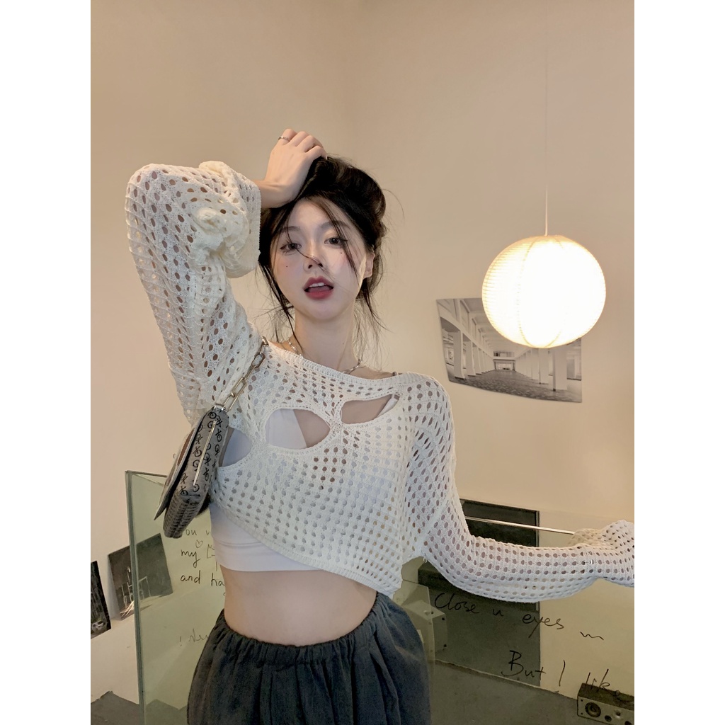 Bộ Áo Tay Dài Và Quần Ống Rộng Lưng Thun Phong Cách Hàn Quốc Dành Cho Nữ