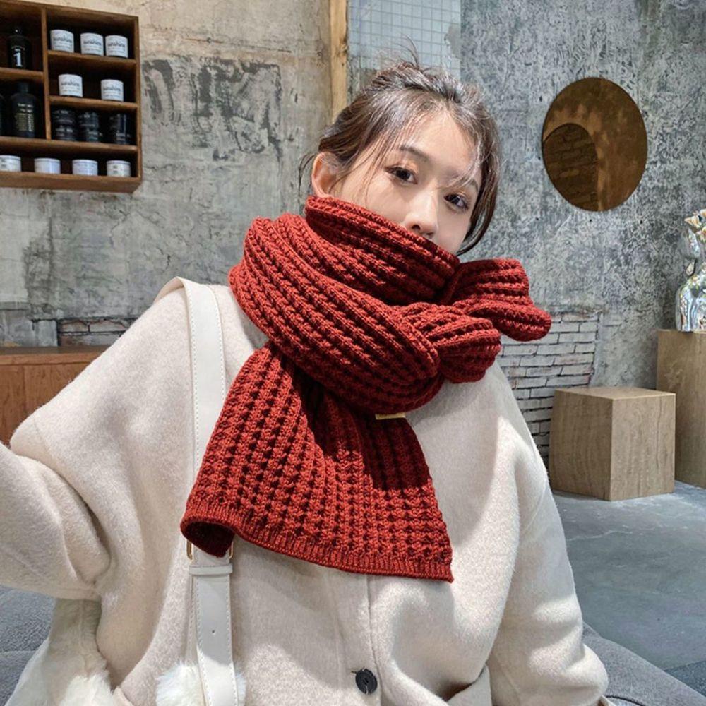 Khăn Choàng Cổ Dệt Kim Phong Cách Vintage Thanh Lịch Cho Nữ