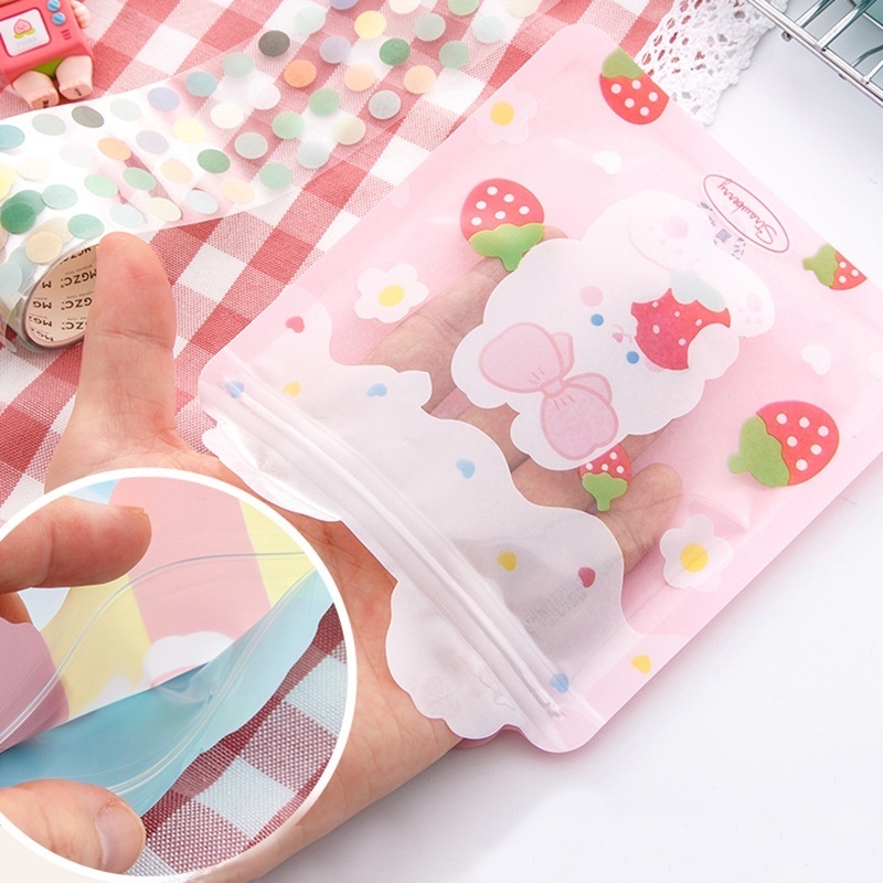 Set 5 Túi Đựng Kẹo / Trang Sức / Quà Tặng Chống Thấm Nước Họa Tiết Hoạt Hình Dễ Thương