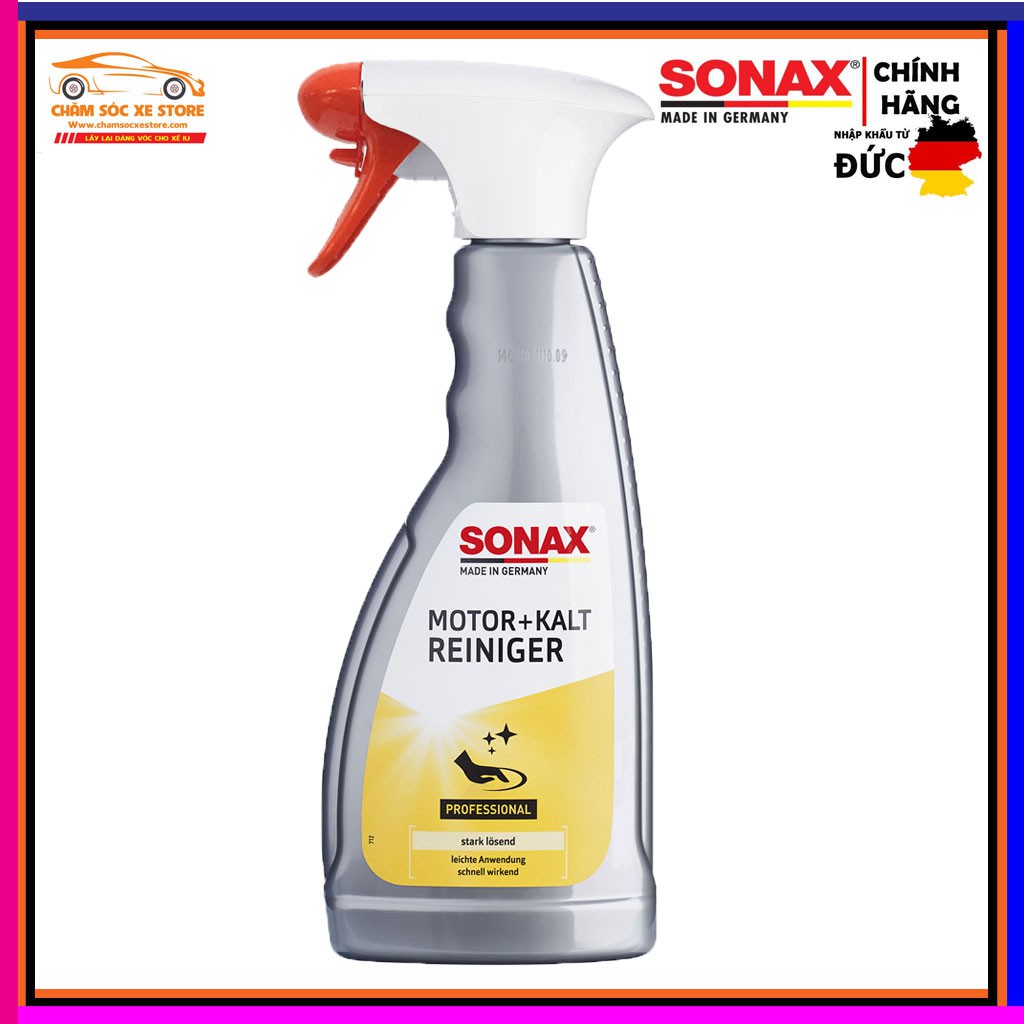 Dung dịch vệ sinh động cơ khoang máy Sonax Engine Cold Cleaner 500ml 543200 chamsocxestore