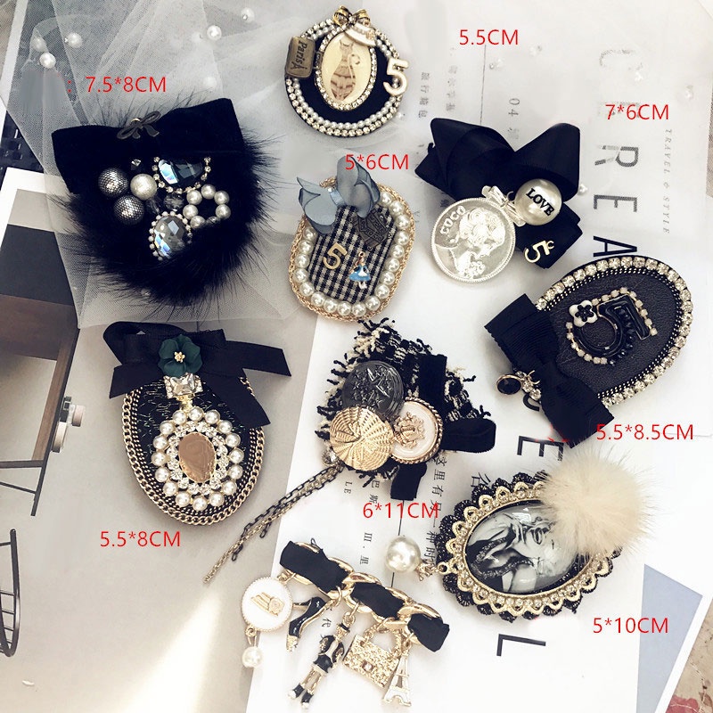 Ghim cài áo hình hoa trà đính ngọc trai giả sang trọng 5 kiểu dáng khác nhau cho nữ