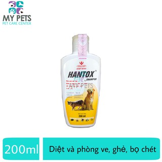  Hantox Vàng 200ml - Sữa tắm sạch ve bọ chét chó mèo 