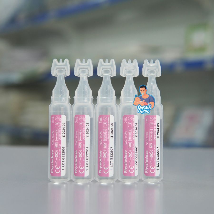 Nước muối sinh lý Physiodose cho trẻ sơ sinh  - Ongbodemo