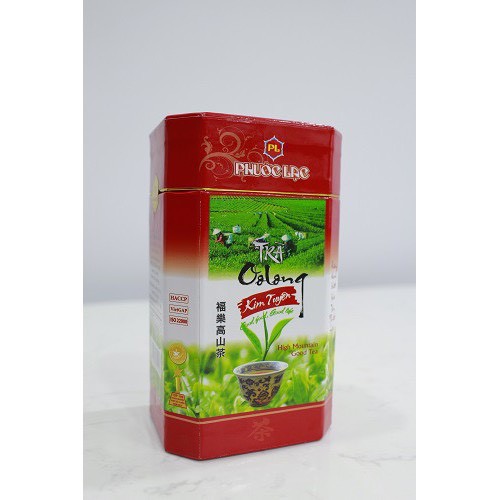 Hộp Trà ô long cao cấp (oolong) 250g - Hộp trà biếu cao cấp Kim Tuyên Phước Lạc