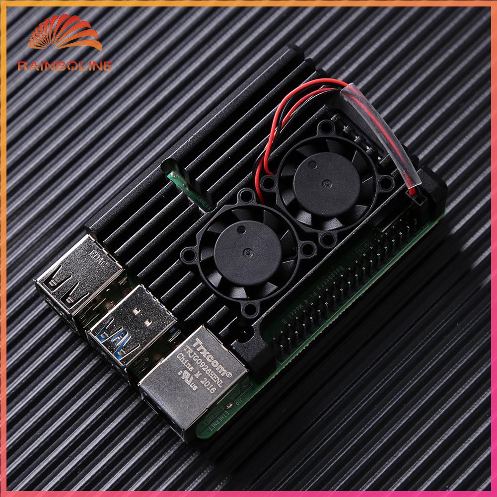 Bộ Vỏ Nhôm + Quạt Tản Nhiệt + Dụng Cụ Làm Mát Cho Raspberry Pi 4 Model B | BigBuy360 - bigbuy360.vn