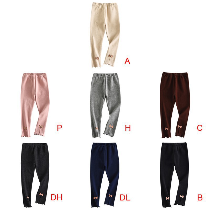 Quần Legging Đính Nơ Ấm Áp Cho Bé Gái