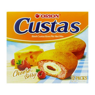 100% Bánh Custas Orion 3 Vị Cao Cấp 12 Cái 282g