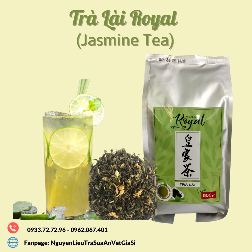 Lục Trà lài (Trà nhài) pha trà chanh, trà trái cây Royal 500g